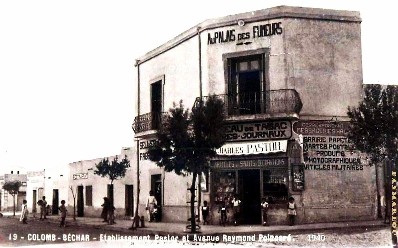 Colomb-Bechar - Avenue Poincare - Ets Pastor  - 1940.jpg